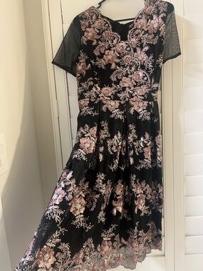 Formal Black + Pink Dress